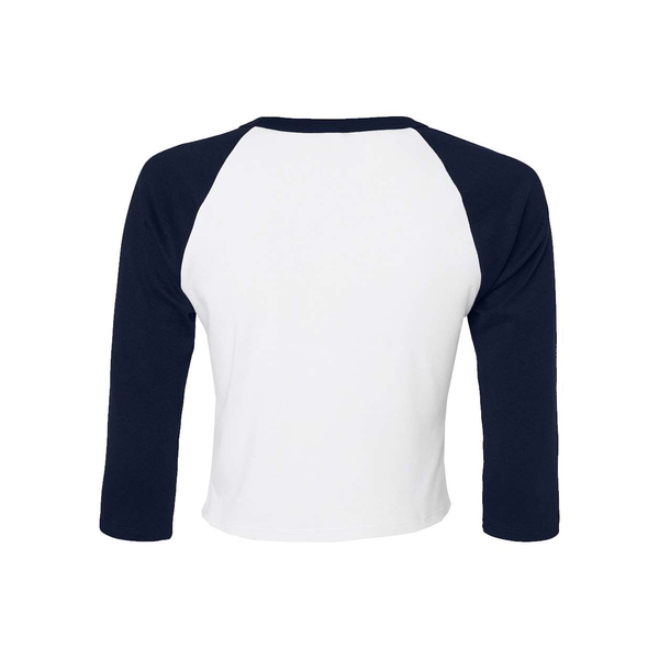Bella + Canvas® Micro Rib 3/4 Raglan Cotton/Poly Ladies' Baby Tee