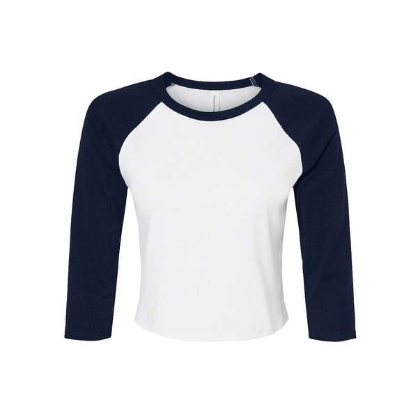 Bella + Canvas® Micro Rib 3/4 Raglan Cotton/Poly Ladies' Baby Tee