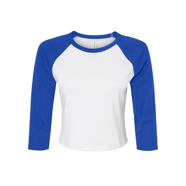 Bella + Canvas® Micro Rib 3/4 Raglan Cotton/Poly Ladies' Baby Tee
