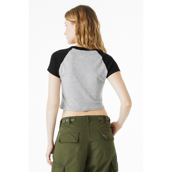 Bella + Canvas® Micro Rib Raglan Cotton/Poly Ladies' Baby Tee