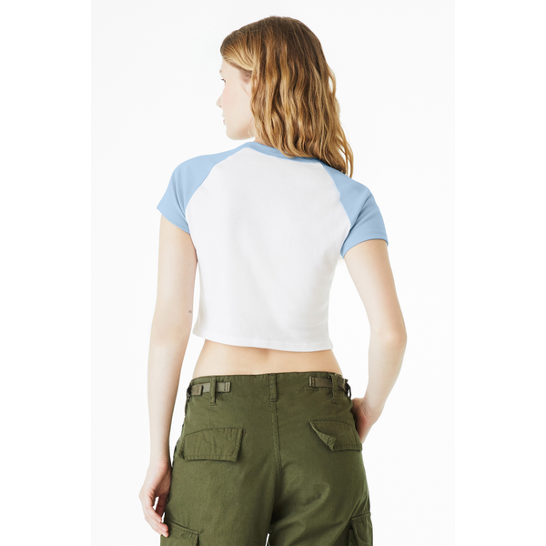 Bella + Canvas® Micro Rib Raglan Cotton/Poly Ladies' Baby Tee