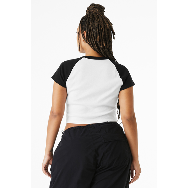 Bella + Canvas® Micro Rib Raglan Cotton/Poly Ladies' Baby Tee