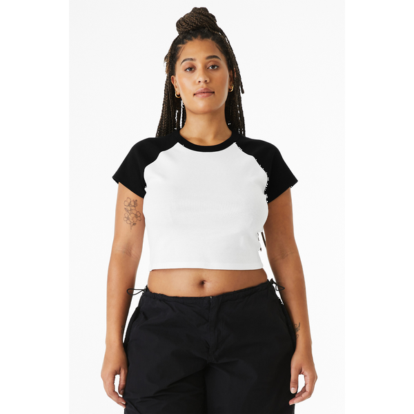 Bella + Canvas® Micro Rib Raglan Cotton/Poly Ladies' Baby Tee