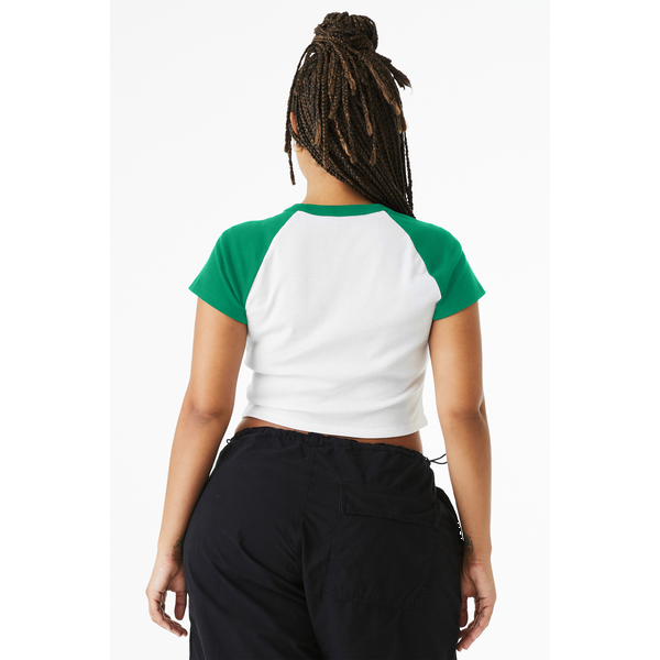 Bella + Canvas® Micro Rib Raglan Cotton/Poly Ladies' Baby Tee