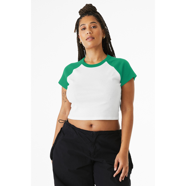 Bella + Canvas® Micro Rib Raglan Cotton/Poly Ladies' Baby Tee