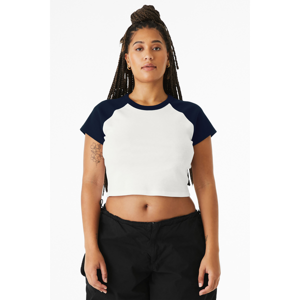 Bella + Canvas® Micro Rib Raglan Cotton/Poly Ladies' Baby Tee