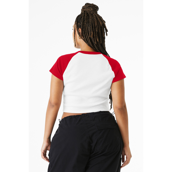 Bella + Canvas® Micro Rib Raglan Cotton/Poly Ladies' Baby Tee