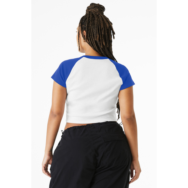 Bella + Canvas® Micro Rib Raglan Cotton/Poly Ladies' Baby Tee