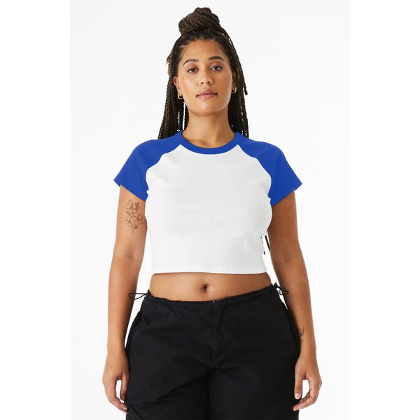 Bella + Canvas® Micro Rib Raglan Cotton/Poly Ladies' Baby Tee