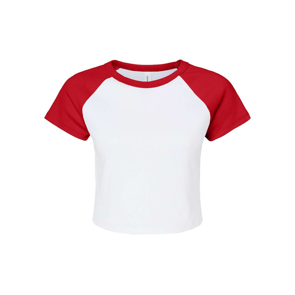 Bella + Canvas® Micro Rib Raglan Cotton/Poly Ladies' Baby Tee