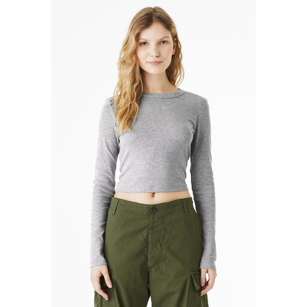 Bella + Canvas® Micro Rib Cotton/Poly Ladies' Long Sleeve Tee