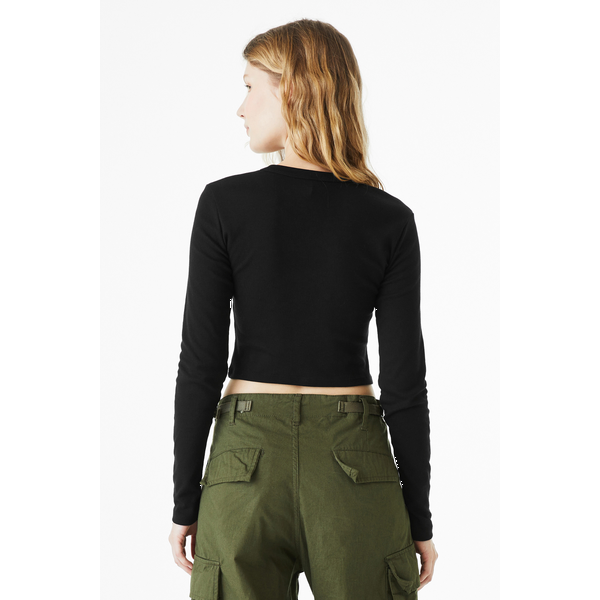 Bella + Canvas® Micro Rib Cotton/Poly Ladies' Long Sleeve Tee