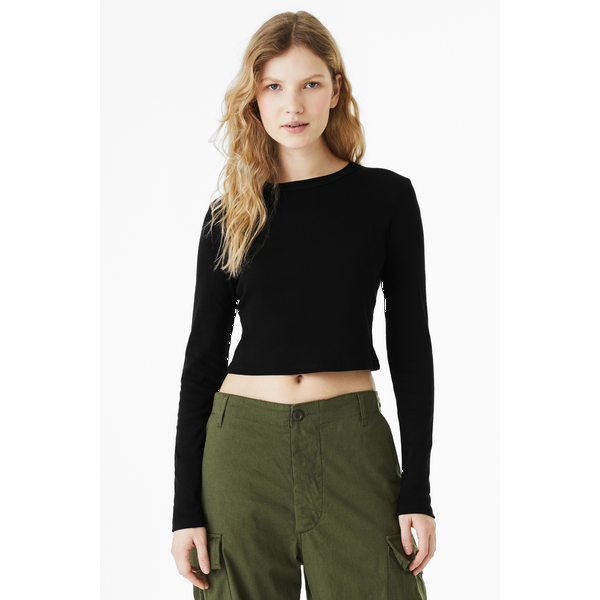 Bella + Canvas® Micro Rib Cotton/Poly Ladies' Long Sleeve Tee