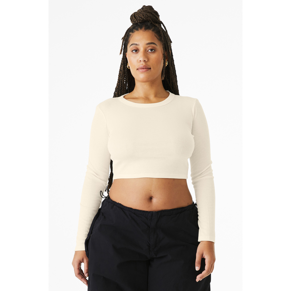 Bella + Canvas® Micro Rib Cotton/Poly Ladies' Long Sleeve Tee