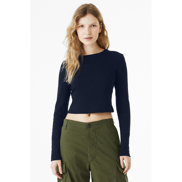 Bella + Canvas® Micro Rib Cotton/Poly Ladies' Long Sleeve Tee