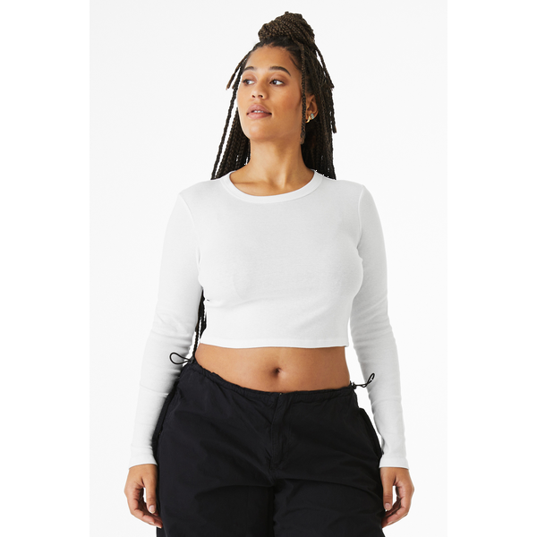 Bella + Canvas® Micro Rib Cotton/Poly Ladies' Long Sleeve Tee