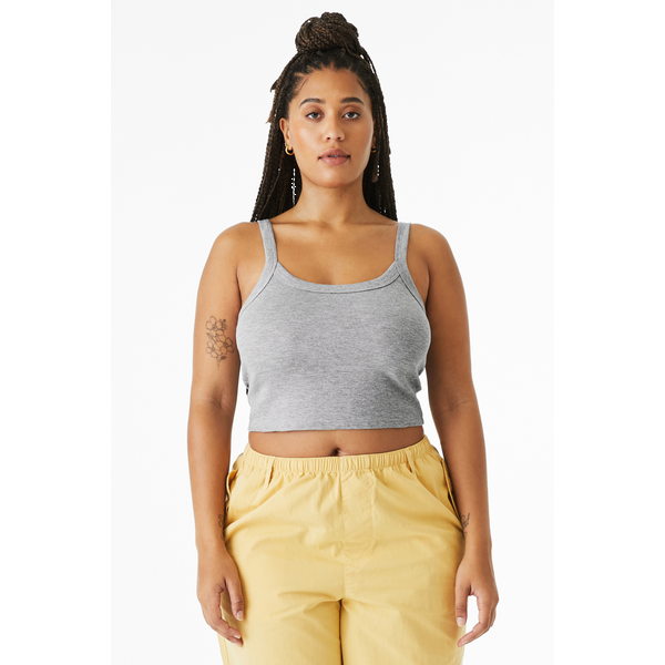 Bella + Canvas® Micro Rib Ladies' Cotton/Poly Spaghetti Strap Tank