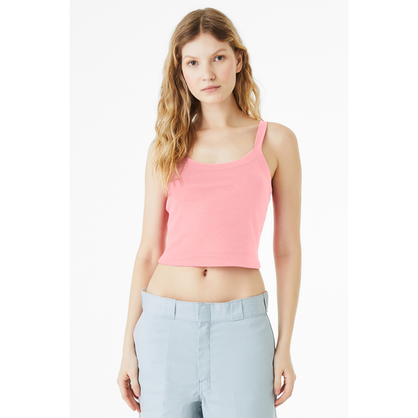 Bella + Canvas® Micro Rib Ladies' Cotton/Poly Spaghetti Strap Tank