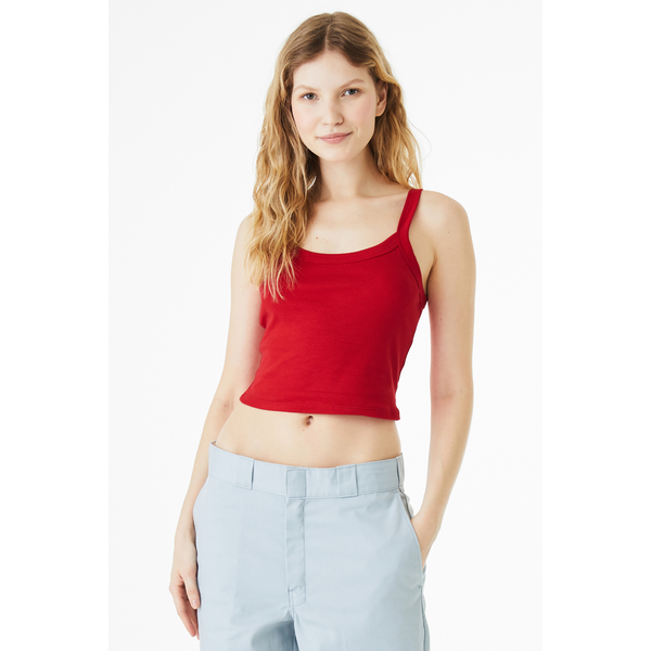 Bella + Canvas® Micro Rib Ladies' Cotton/Poly Spaghetti Strap Tank