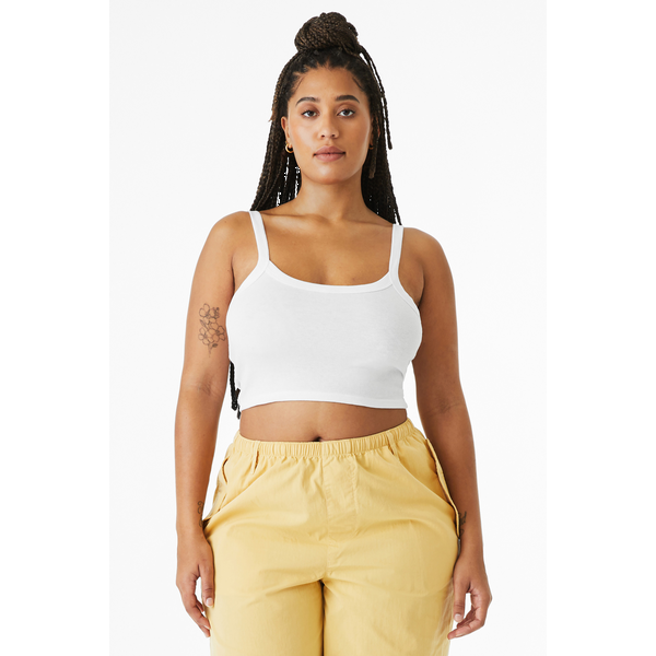 Bella + Canvas® Micro Rib Ladies' Cotton/Poly Spaghetti Strap Tank