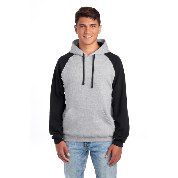 Jerzees® NuBlend® Cotton/Poly Colorblock Raglan Unisex Hoodie Sweatshirt