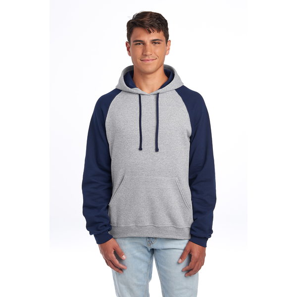 Jerzees® NuBlend® Cotton/Poly Colorblock Raglan Unisex Hoodie Sweatshirt