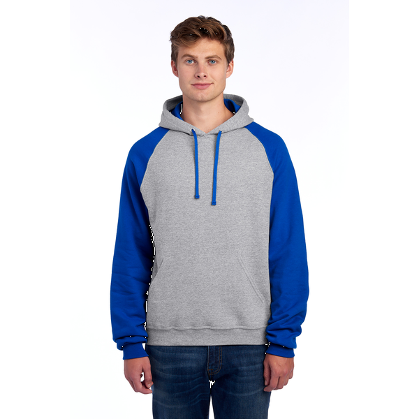 Jerzees® NuBlend® Cotton/Poly Colorblock Raglan Unisex Hoodie Sweatshirt