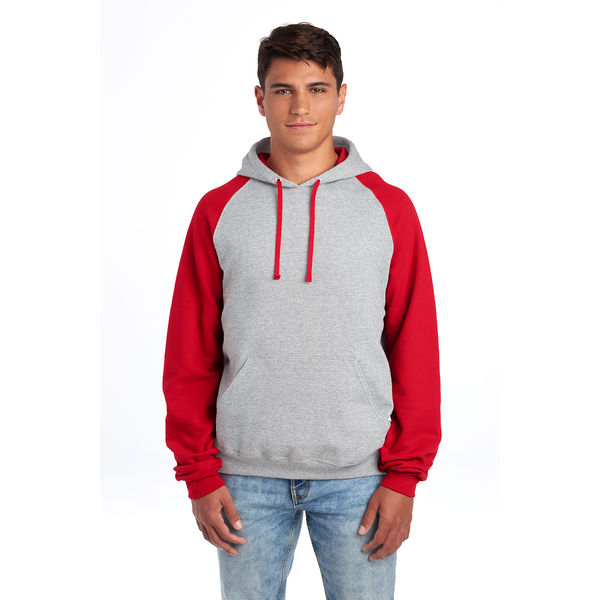 Jerzees® NuBlend® Cotton/Poly Colorblock Raglan Unisex Hoodie Sweatshirt