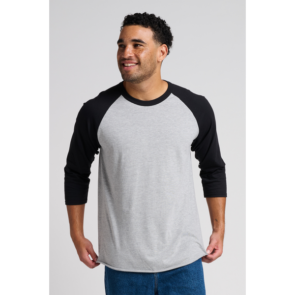 Jerzees® Premium Blend Combed Ring Spun Cotton/Poly 3/4 Sleeve Raglan Unisex Tee