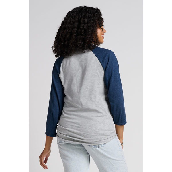 Jerzees® Premium Blend Combed Ring Spun Cotton/Poly 3/4 Sleeve Raglan Unisex Tee