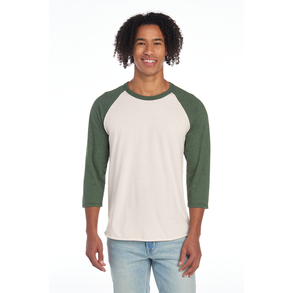 Jerzees® Premium Blend Combed Ring Spun Cotton/Poly 3/4 Sleeve Raglan Unisex Tee