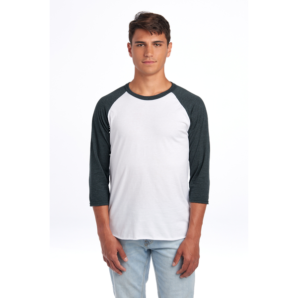 Jerzees® Premium Blend Combed Ring Spun Cotton/Poly 3/4 Sleeve Raglan Unisex Tee