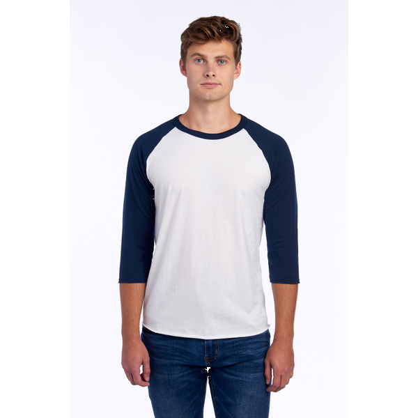 Jerzees® Premium Blend Combed Ring Spun Cotton/Poly 3/4 Sleeve Raglan Unisex Tee