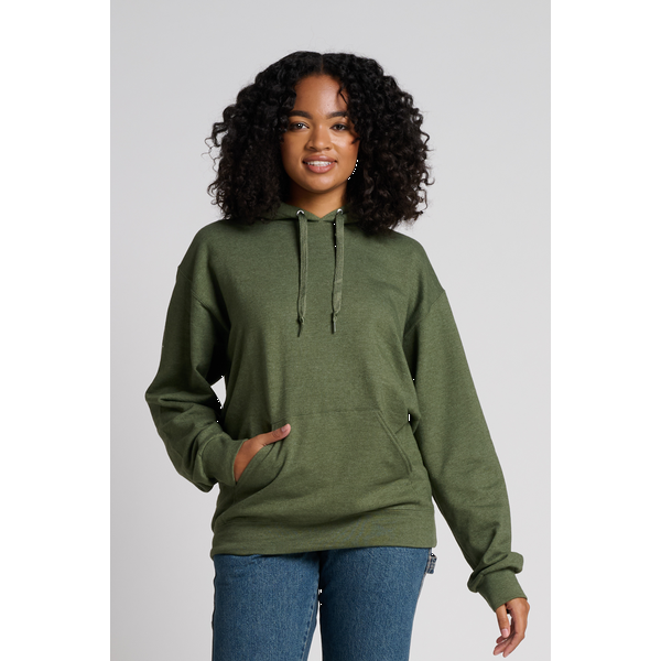 Jerzees® Ultimate™ CVC Ring Spun Cotton/Poly Hooded Unisex Sweatshirt