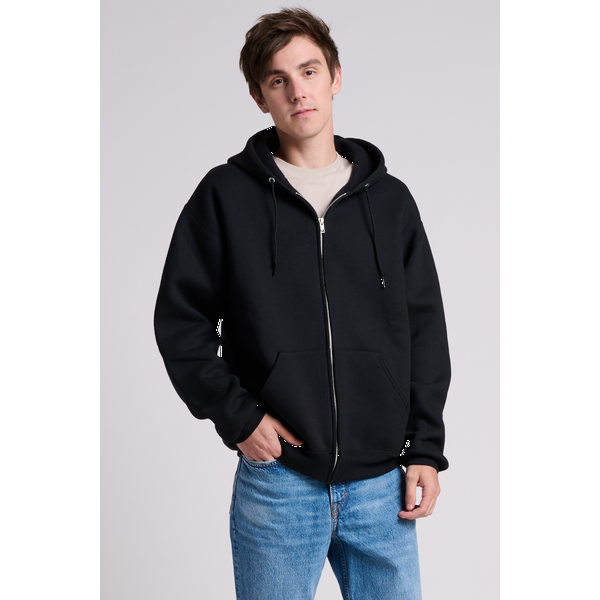 Jerzees® Rugged™ Hooded Cotton/Poly Unisex Full-Zip Sweatshirt