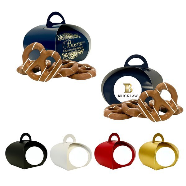 Biens Chocolate Centerpieces® Petite Tulip Box w/ Chocolate Covered Pretzels