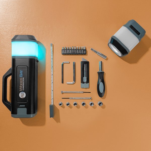Twenty-Four Piece Tool Set w/ Rechargeable LED Light