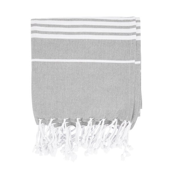 Recycled Cotton Beach Blanket w/ Tassle Fringe, 40" x 73"
