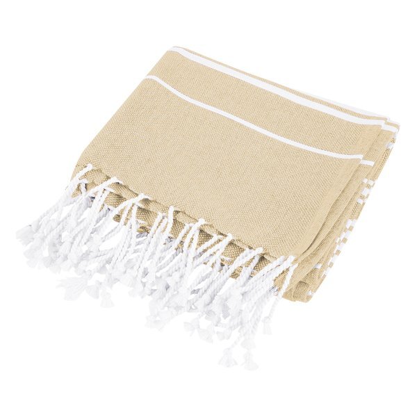 Recycled Cotton Beach Blanket w/ Tassle Fringe, 40" x 73"