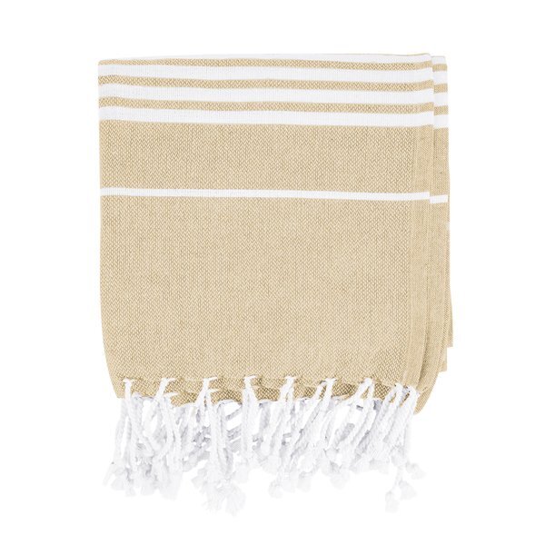 Recycled Cotton Beach Blanket w/ Tassle Fringe, 40" x 73"