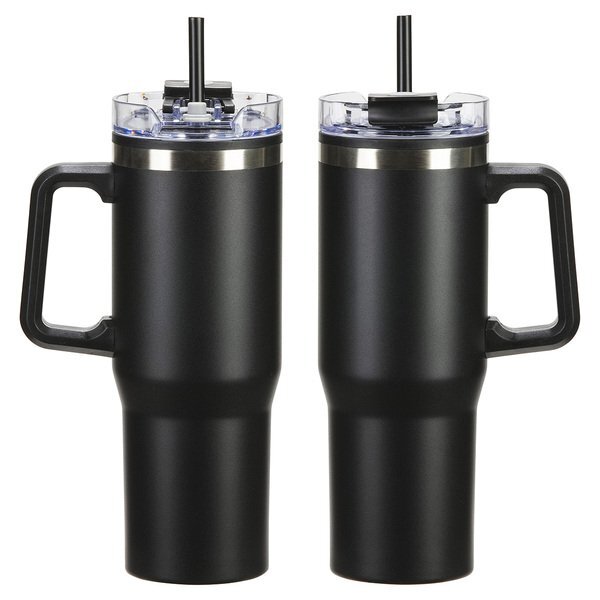 Oceanic Stainless Steel & Polypropylene Mug w/ Color-Matching Handle, 30oz.