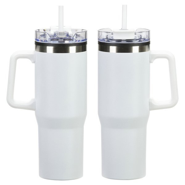 Oceanic Stainless Steel & Polypropylene Mug w/ Color-Matching Handle, 30oz.