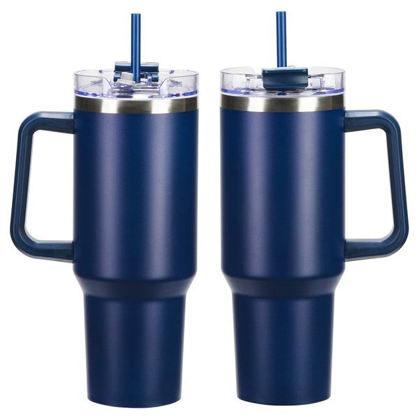 Maverick Vacuum Insulated Stainless Steel Mug w/ Straw, 40oz.