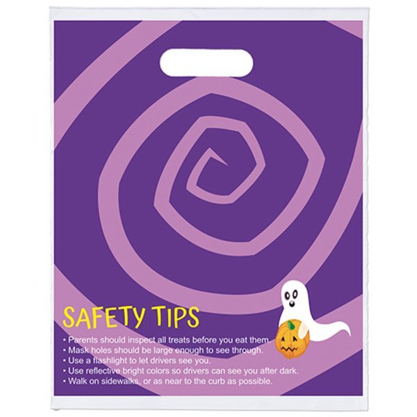 Purple Daze Plastic Die Cut Bag, 12" x 15"