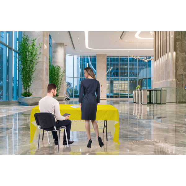 Lightweight 3-Sided Table Throw, 8' - Full Color Full Bleed