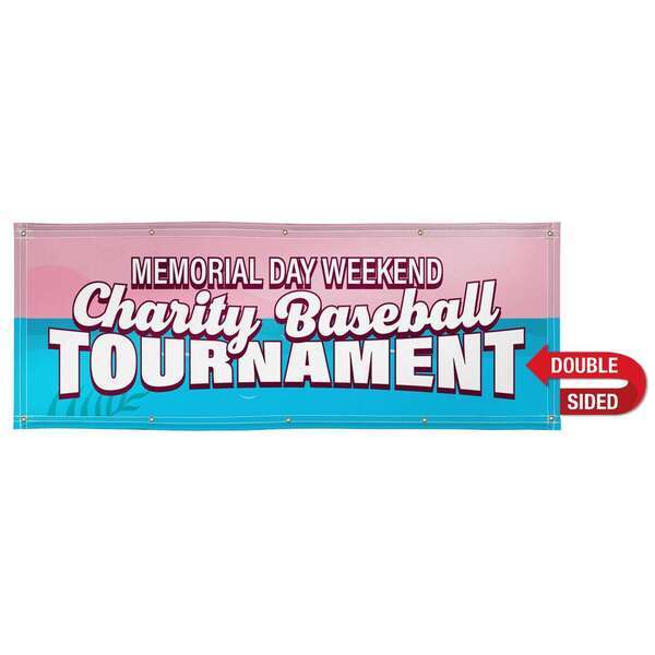 Nylon Double-Sided Banner, 3' x 8'
