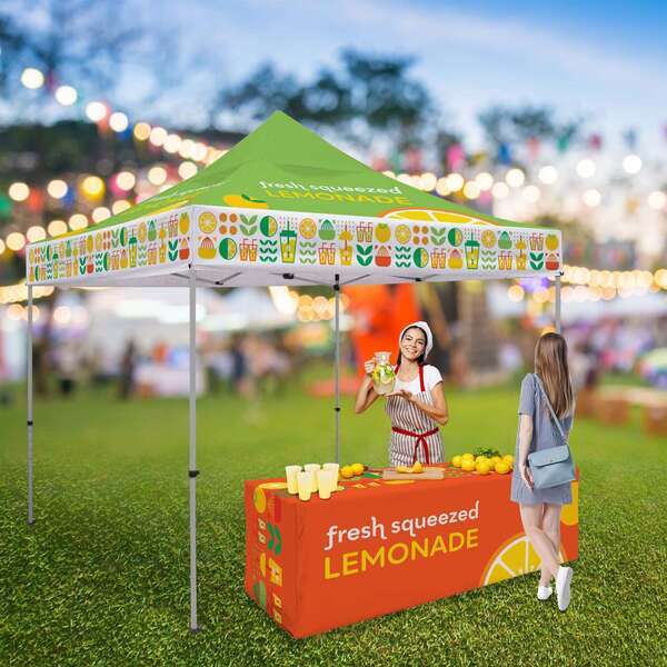 Premium 10' Tent w/ Vented Canopy, Full Color Imprint