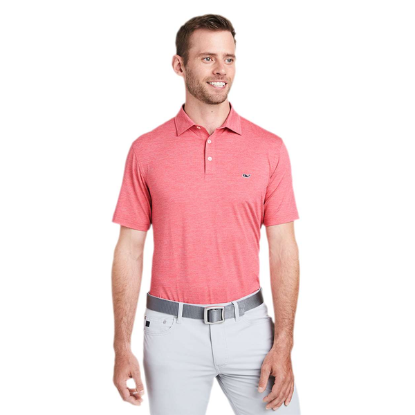 Vineyard Vines® Heathered Destined Stripe Sankaty Men's Polo
