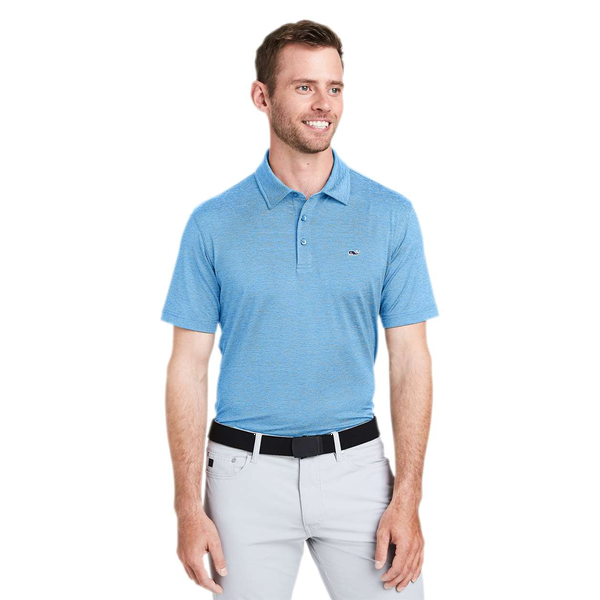 Vineyard Vines® Heathered Destined Stripe Sankaty Men's Polo