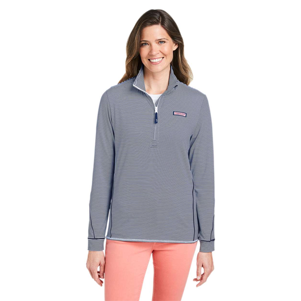 Vineyard Vines® Microstripe Sankaty Half-Zip Ladies' Pullover